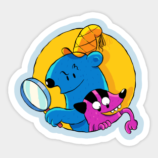 Detective Blue Bear Sticker